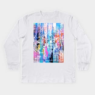 Vibrant Colorful Abstract artwork Kids Long Sleeve T-Shirt